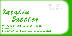 katalin sattler business card